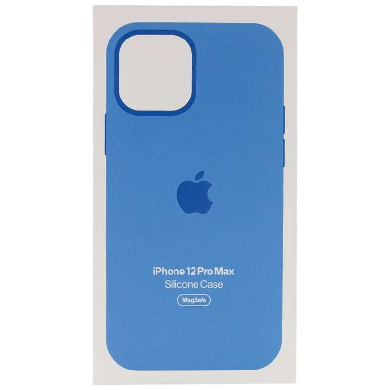 Чехол Silicone case (AAA) with Magsafe and Animation для Apple iPhone 12 Pro Max (6.7") – Синий / Capri Blue. Фото 5 из 7