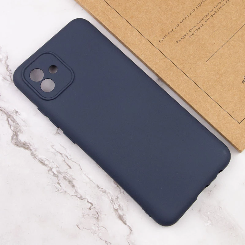 Чохол Silicone Case Lakshmi Premium з закритою камерою на Samsung Galaxy A04e – Темно-синій / Midnight blue. Фото 8 з 11