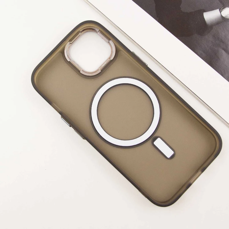 Цветной TPU+PC с MagSafe на Apple iPhone 15 (6.1") – Dark Gray. Фото 7 из 11