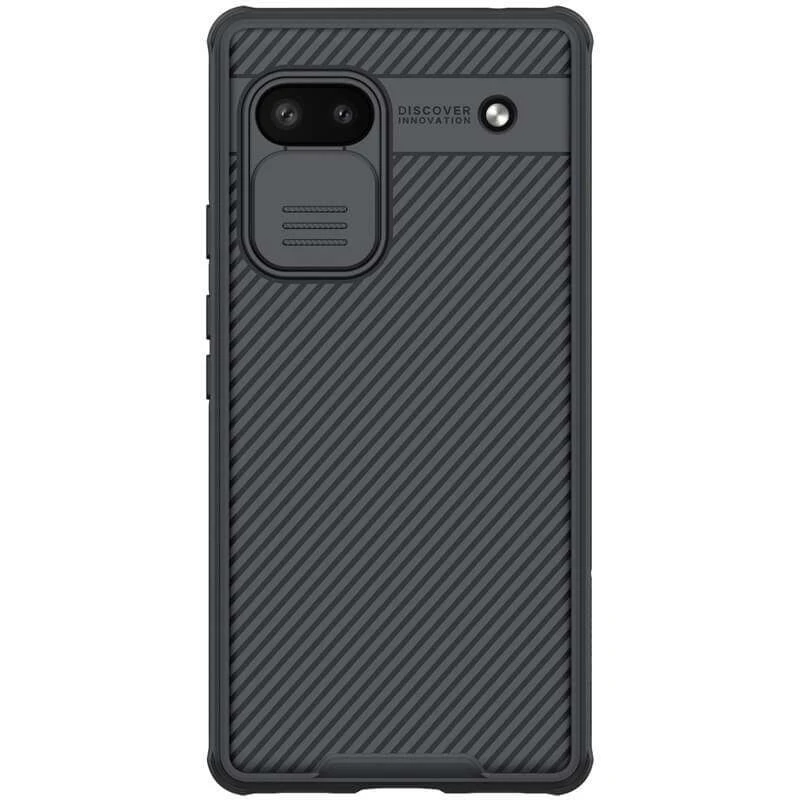 

Карбована накладка Nillkin зі шторкою для камери на Google Pixel 6a (Чорний / Black)