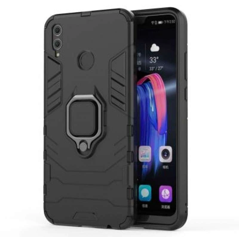 

Протиударний чохол Transformer з кільцем на Huawei P Smart (2019) (Чорний / Soul Black)