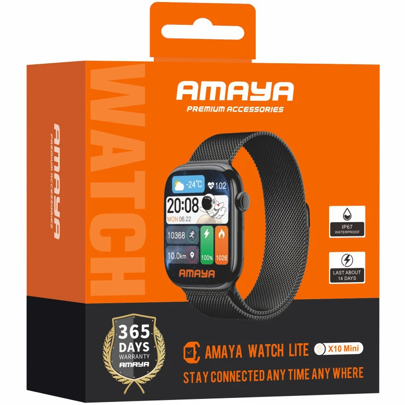 Смарт-годинник Amaya X10 Mini Smart sports watch (call version) – Black. Фото 2 з 2
