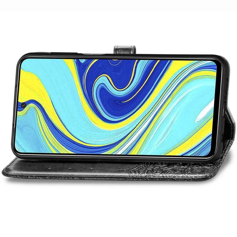 Шкіряний чохол-книжка Art Case з візитницею для Xiaomi Redmi Note 9 / Redmi 10X – Чорний. Фото 2 з 6