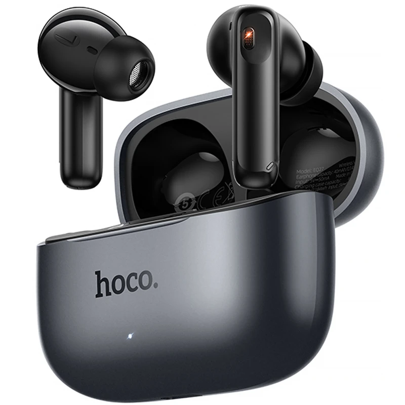 Бездротові TWS навушники Hoco EQ27 Fun ANC+ENC+smart AI translation – Metal gray. Фото 4 з 5