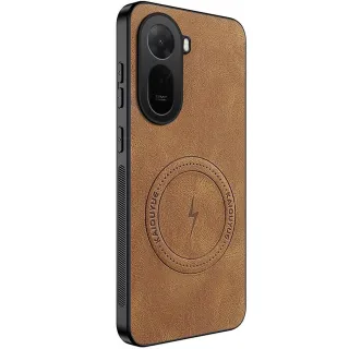 TPU+PC чохол Nappa Texture Magnetic Case для Xiaomi Redmi A7 Pro 4G — Brown