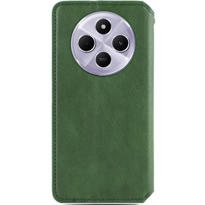 Чохол книжка GETMAN Cubic для Xiaomi Poco M7 – Зелений. Фото 2 з 10