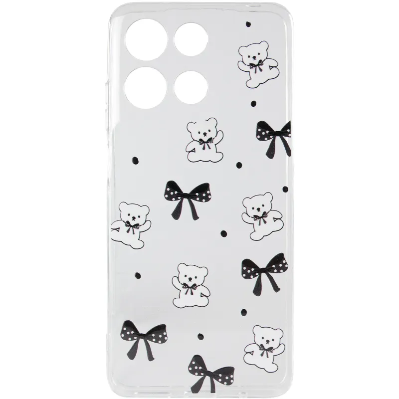 Чохол TPU Clear Joy для Motorola Moto G17 Power – Teddy Bows. Фото 3 з 6