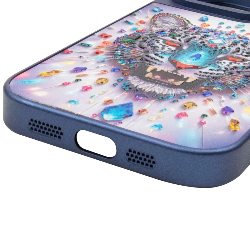 Чехол TPU+PC Crystal Hunt with MagSafe для Apple iPhone 16 Pro – Blue. Фото 8 из 8
