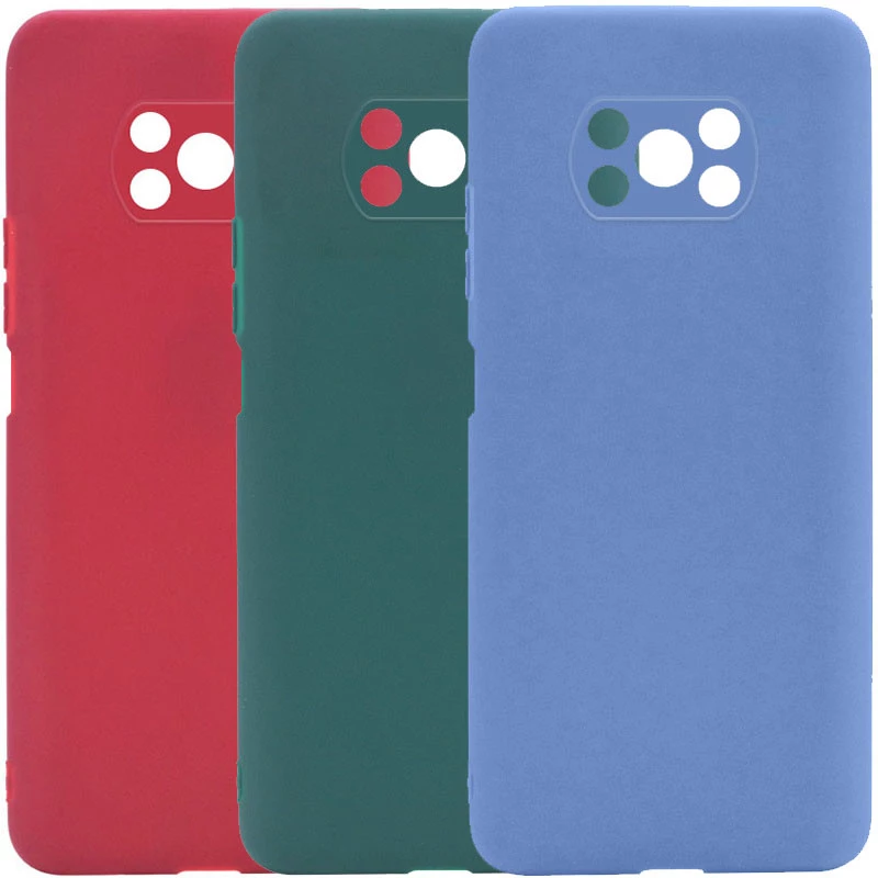 Кольоровий силіконовий чохол із захистом камери на Xiaomi Poco X3 NFC / Poco X3 Pro фото 1 з 1