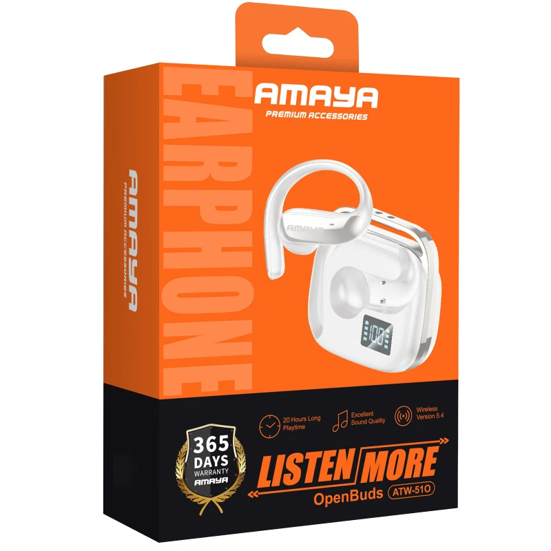 Bluetooth моно-гарнітура Amaya ATW-51O – White. Фото 2 з 2