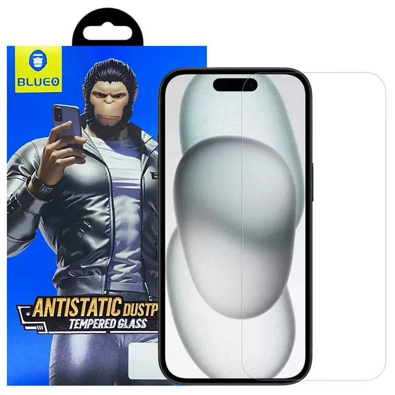 Защитное 2.5D стекло Blueo Full Cover HD Clear для Apple iPhone 15 (6.1") – Прозрачное. Фото 1 из 3