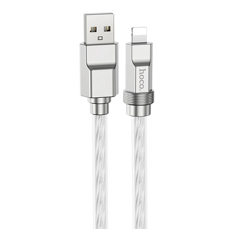 

Дата кабель Hoco U113 Solid 2.4A USB to Lightning (1m) (silver)