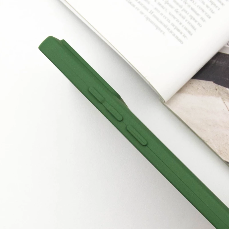 Чехол Silicone Case Lakshmi с закрытой камерой для Xiaomi Redmi Note 13 Pro 4G – Зеленый / Dark green. Фото 7 из 9