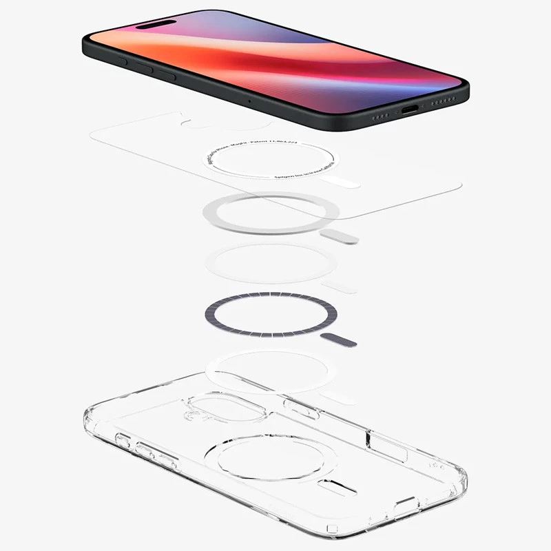 Чохол SGP Ultra Hybrid (MagFit) на Apple iPhone 16 Plus – Прозорий. Фото 6 з 11