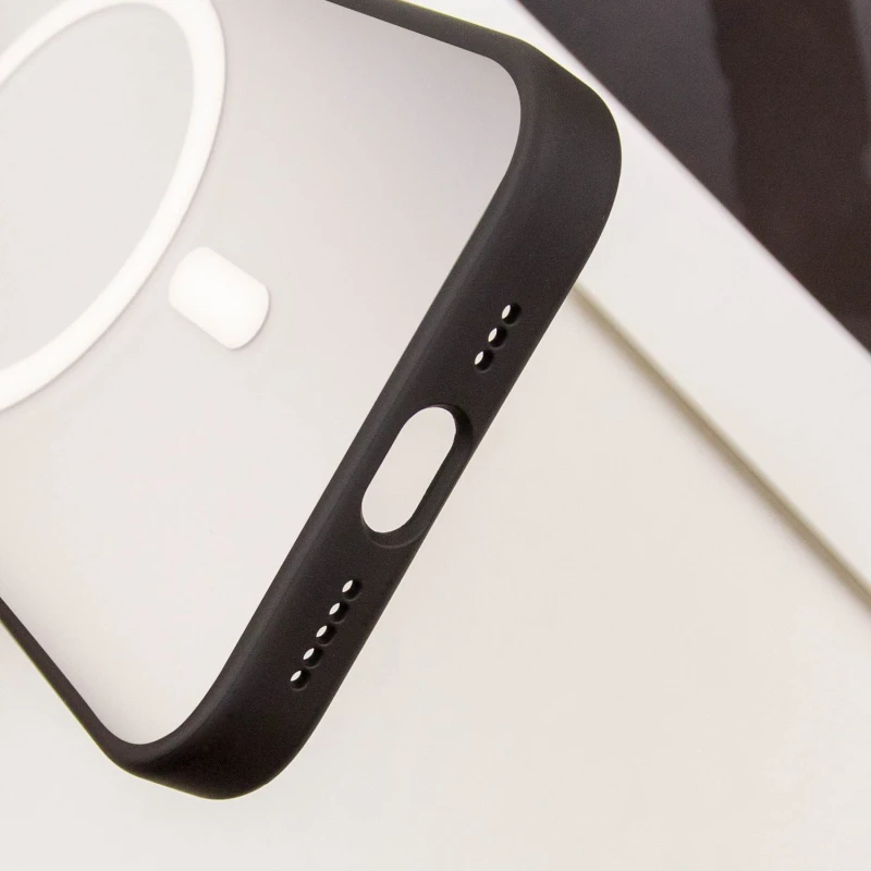 TPU+PC чехол Blueo Skin Friendly Frosted with MagSafe для Apple iPhone 14 Pro Max (6.7") – Черный / Black. Фото 15 из 16