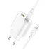 СЗУ Hoco C109A Fighter PD20W+QC3.0 (1USB-A/1C) + кабель Type-C to Lightning – White. Фото 9 из 12