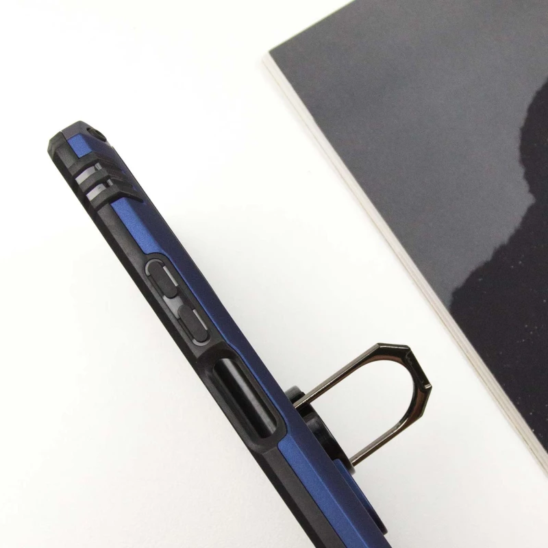 Протиударний чохол Serge Ring з кільцем на Xiaomi Redmi Note 10 Pro – Темно-синій. Фото 5 з 8