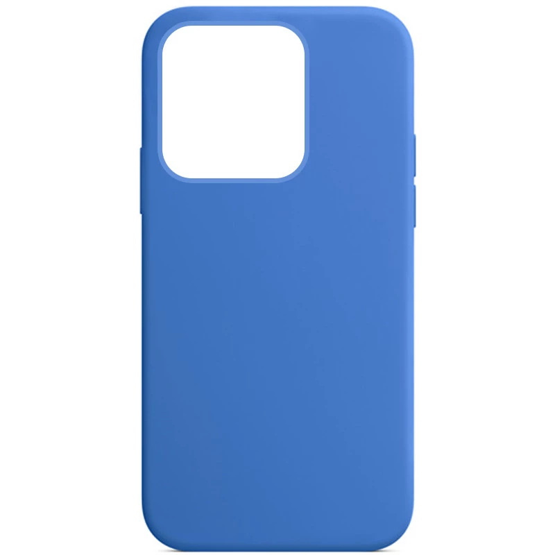 

Чехол с зарытым низом Silicone Case для Apple iPhone 13 Pro (6.1") (Синий / Capri Blue), Синій / capri blue