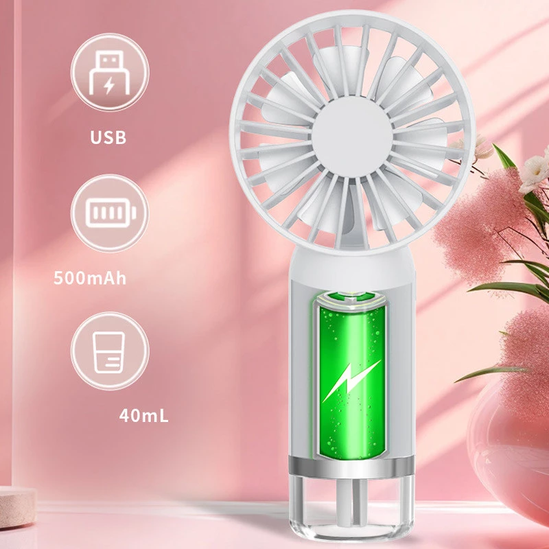 Портативний вентилятор SL610 з водяним охолодженням 500mAh – White. Фото 3 з 6