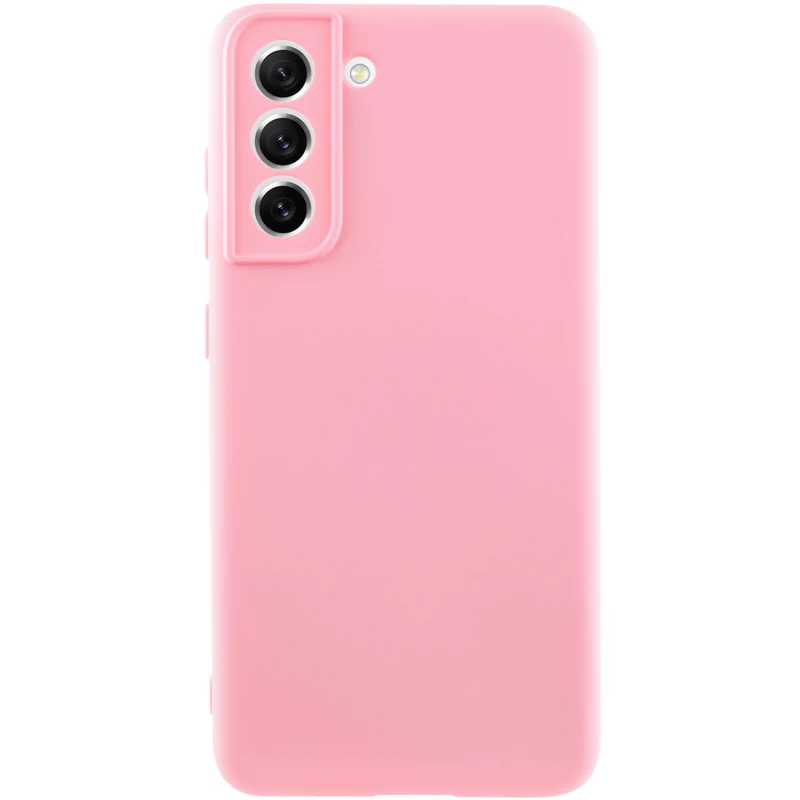Чохол Silicone Case Lakshmi Plus з закритою камерою на Samsung Galaxy S21 FE – Рожевий / Pink. Фото 1 з 8