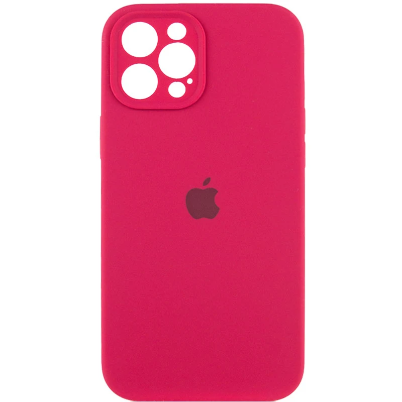 Чехол Silicone Case с защитой камеры для Apple iPhone 12 Pro (6.1") – Красный / Rose Red. Фото 2 из 8