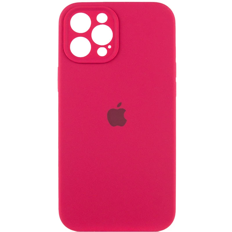 

Чехол Silicone Case с защитой камеры для Apple iPhone 12 Pro (6.1") (Красный / Rose Red / PVH), Червоний / rose red / pvh