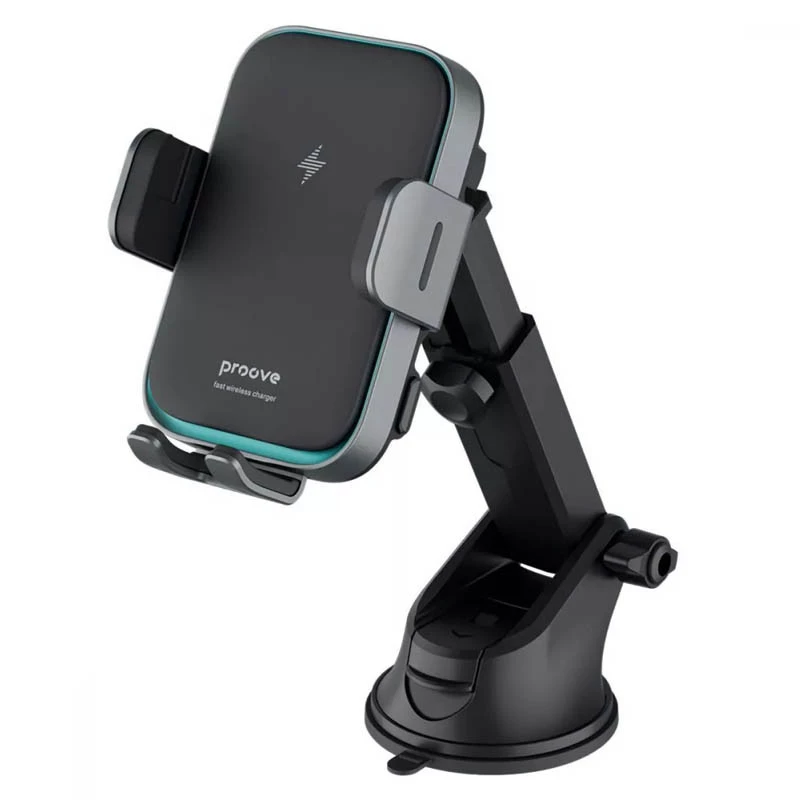 Автодержатель с БЗУ Proove Triple Clamp Pro 15W – Metal gray. Фото 3 из 7