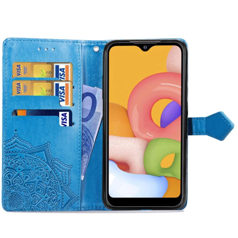 Кожаный чехол-книжка Art Case с визитницей для Xiaomi Redmi 4X – Синий. Фото 4 из 6