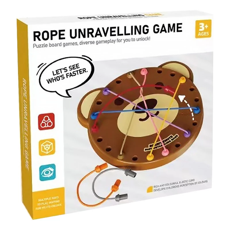 Настільна інтерактивна гра Ummi ME-241 Cute Bear Rope Unravelling Game – Brown. Фото 4 з 5