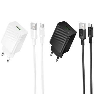 МЗП Borofone BAS72A Source QC3.0 (1USB-A) + кабель USB to Type-C фото 1 з 1