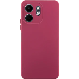 Кольоровий силіконовий чохол GETMAN із закритою камерою для Xiaomi Redmi 15 4G (Global) / 5G — Бордовий / Marsala