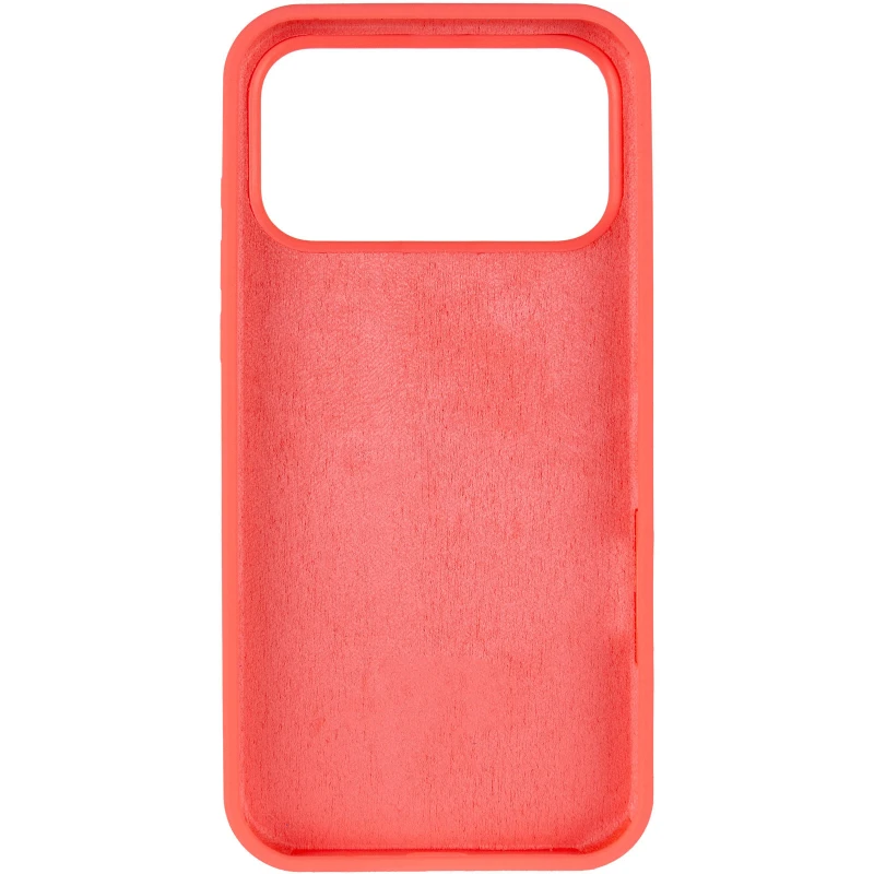Чохол з закритим низом Silicone Case на Apple iPhone 17 Pro Max (6.9") – Кавуновий / Watermelon red. Фото 3 з 5