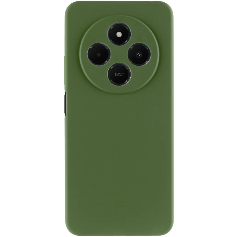 Чехол Silicone Cover Ummi Lakshmi Full Camera (AA) для Xiaomi Poco C75 – Зеленый / Dark green. Фото 2 из 2