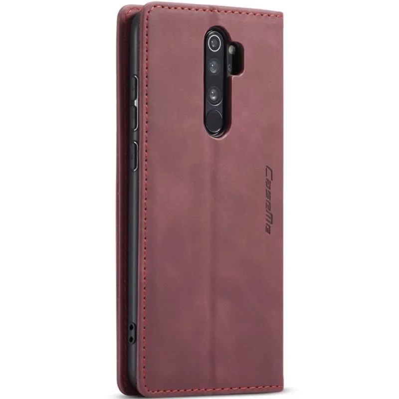 Шкіряний чохол-книжка CaseMe Velvet Nubuck для Xiaomi Redmi Note 8 Pro – Red. Фото 4 з 5