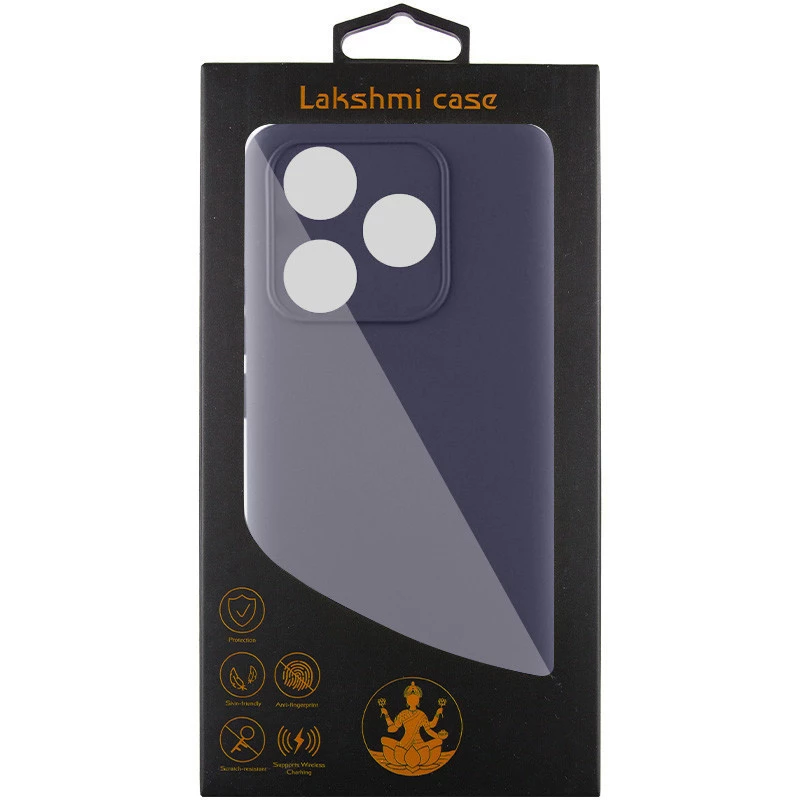Чохол Silicone Case Lakshmi Premium з закритою камерою на TECNO Spark 10 – Сірий / Dark Gray. Фото 4 з 4