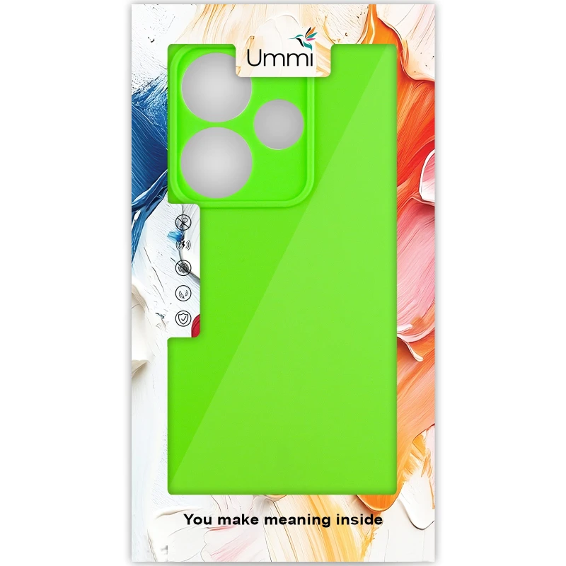Чохол Silicone Cover Ummi Lakshmi Full Camera (AA) для Xiaomi Redmi 13 4G – Салатовий / Neon green. Фото 3 з 7