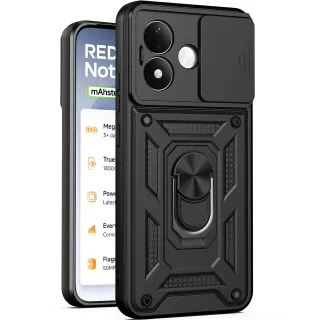 Ударопрочный чехол Ummi Camshield Serge Ring (in box) для Xiaomi Redmi Note 17 — Черный / Black
