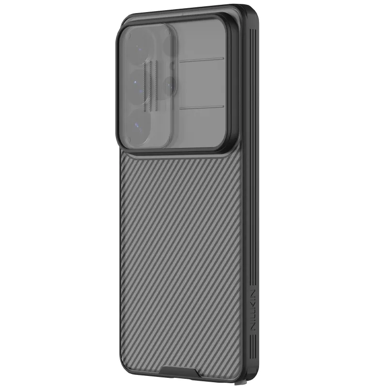 Карбована накладка Nillkin Pro зі шторкою для камери на Samsung Galaxy S26 Ultra – Transparent black. Фото 3 з 6