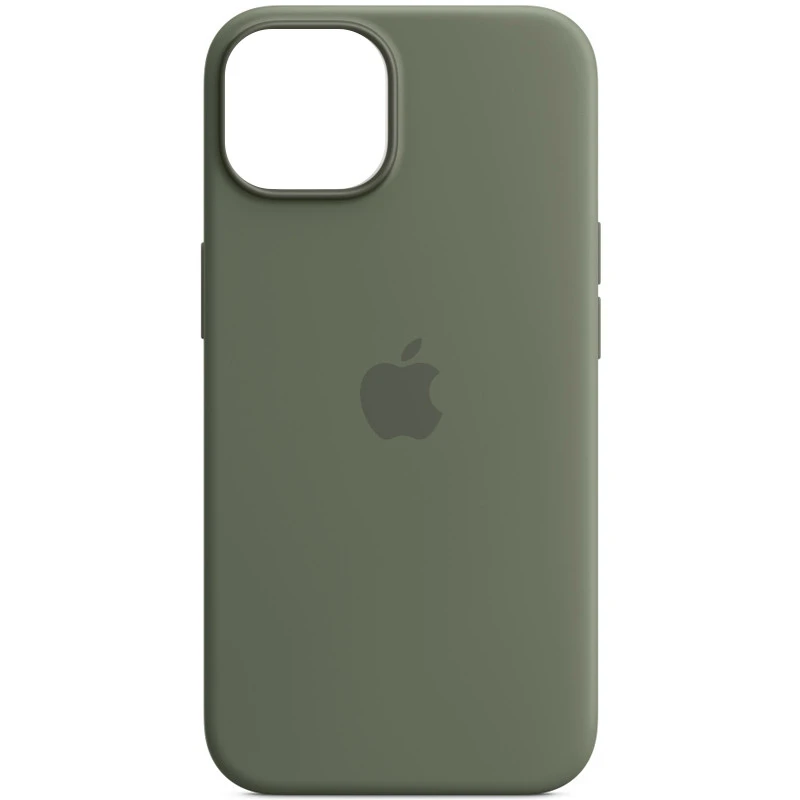 Чохол Silicone case (AAA) with Magsafe and Animation для Apple iPhone 14 Pro (6.1") – Зелений / Olive. Фото 2 з 3