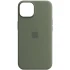 Чохол Silicone case (AAA) with Magsafe and Animation для Apple iPhone 14 Pro (6.1") – Зелений / Olive. Фото 2 з 3