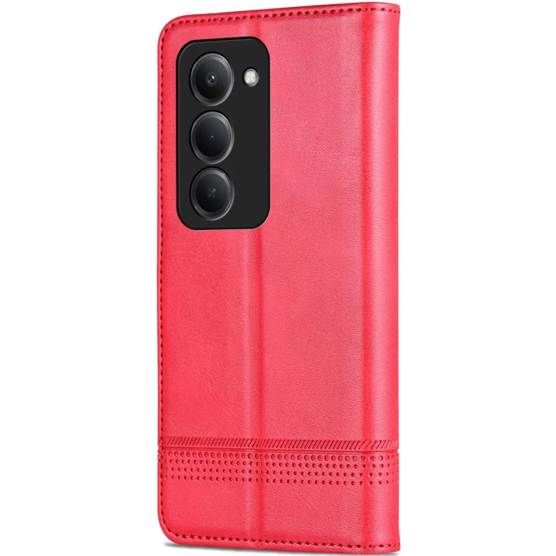 Шкіряний чохол-книжка AZNS Classic series для Xiaomi Redmi 15 (EU) – Red. Фото 2 з 4