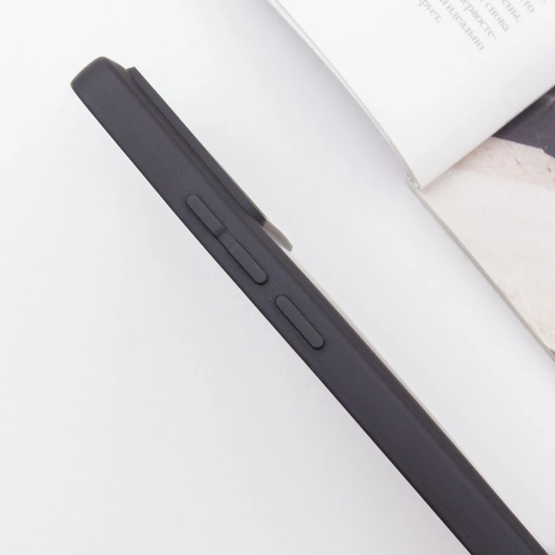 Кольоровий силіконовий чохол GETMAN із закритою камерою для Xiaomi Poco X6 – Чорний / Black. Фото 4 з 5