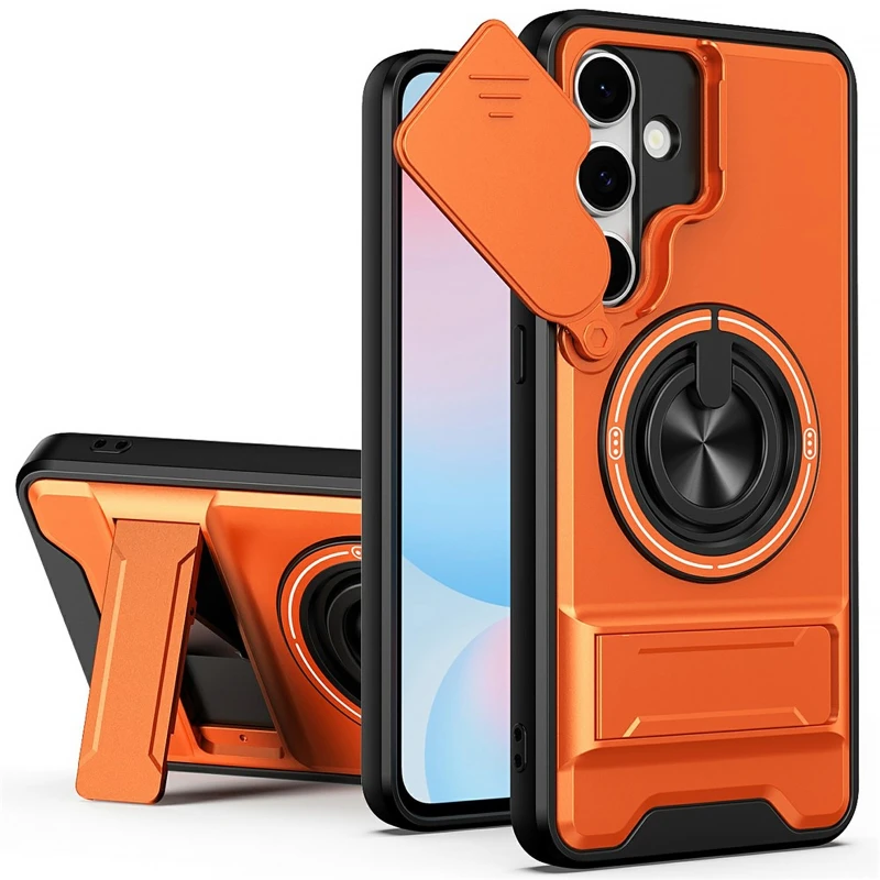 Ударопрочный чехол Camshield StandRing case для Samsung Galaxy S25 FE – Orange. Фото 1 из 1