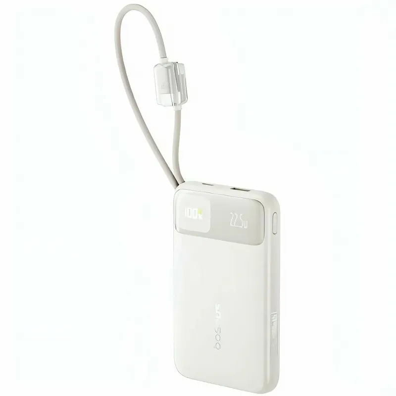 Портативний ЗП Power Bank Baseus EnerFill FC11 PD22.5W with cable 10000 mAh (2USB-C) (E0027R) – Biege. Фото 4 з 5