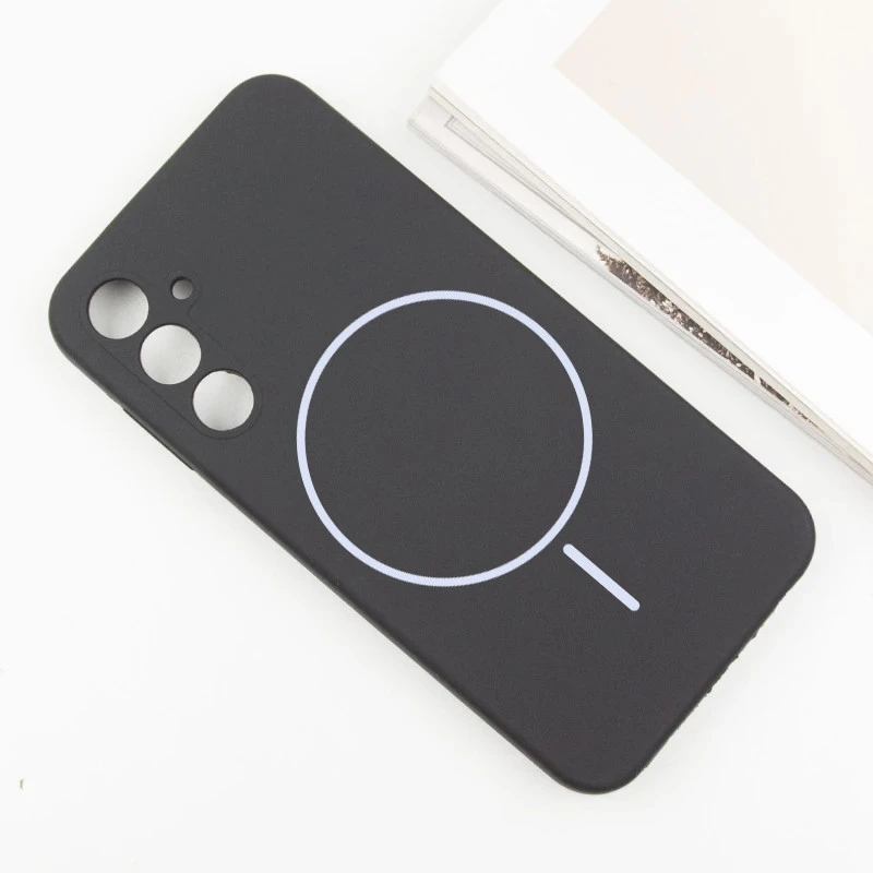 Силіконовий чохол Lakshmi MagFit з захистом камери для Samsung Galaxy S25 FE – Чорний / Black. Фото 2 з 4