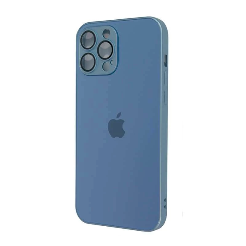 

Силиконовый сапфирный чехол со стеклянной поверхностью на Apple iPhone 11 Pro (5.8") (Sierra Blue), Блакитний / sky blue