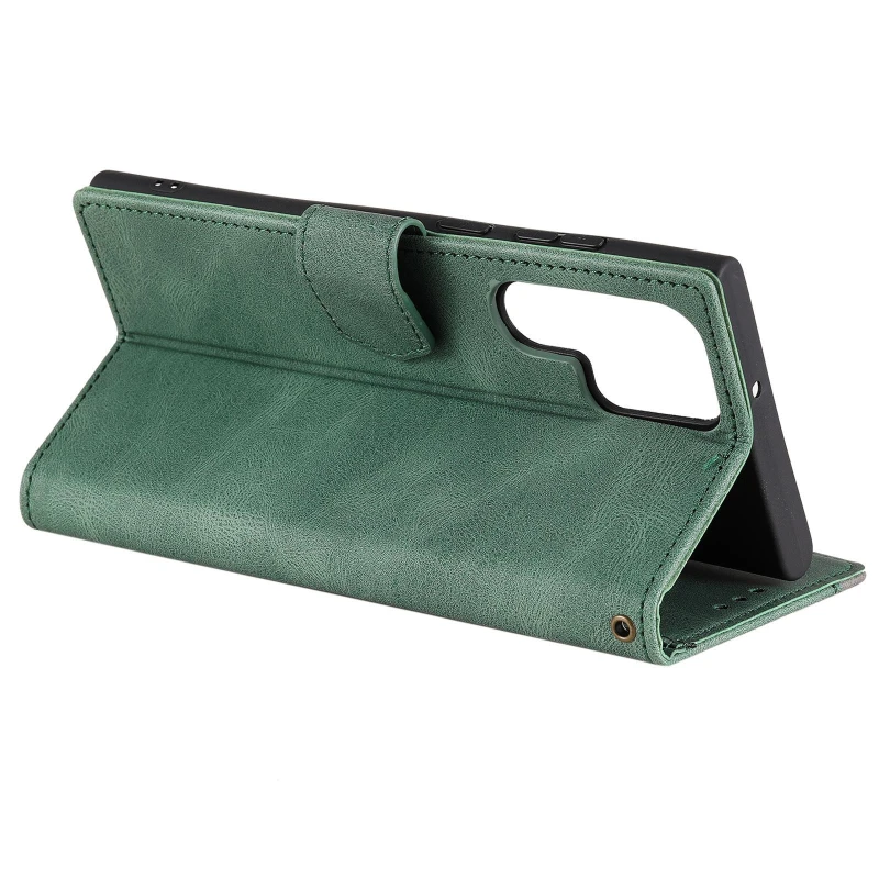 Шкіряний чохол-книжка Maverick Cover для Samsung Galaxy S26 Ultra – Green. Фото 4 з 5