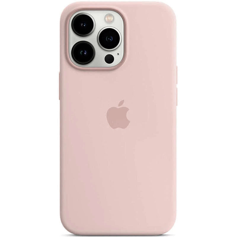 Чехол Silicone Case с закрытым низом для Apple iPhone 14 Pro Max (6.7") – Розовый / Chalk Pink. Фото 1 из 9