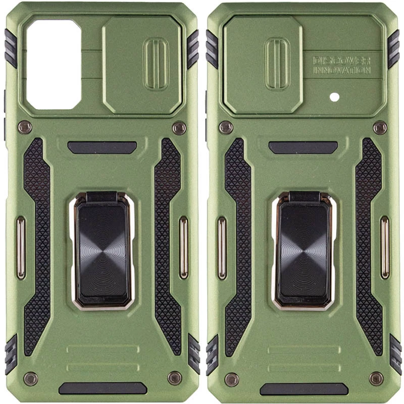 

Ударостійкий чохол Square Ring зi шторкою на камеру на Xiaomi Poco X5 Pro 5G (Оливковий / Army Green)