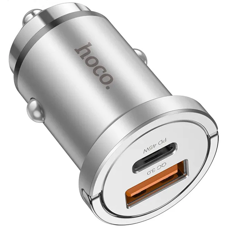 АЗУ Hoco NZ10 Handy PD45W+QC3.0 + Type-C to Type-C silver | Купить